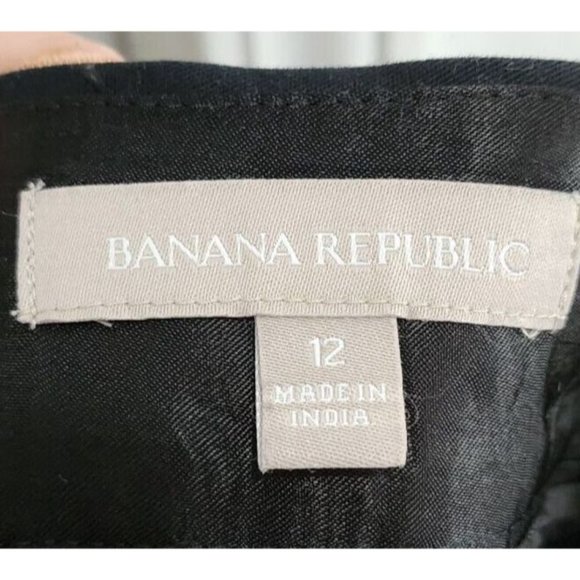 Banana Republic Women's Pleated A-Line Tennis Skirt Stretch Zip Black Size 12 - Picture 6 of 10